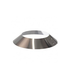 Rosace inox pour tuyau de poêle à pellets double paroi diamètre 80/130 mm