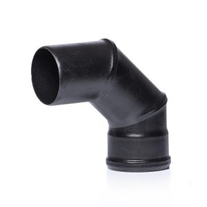 Coude 90° noir poêle à pellets diamètre 80 mm