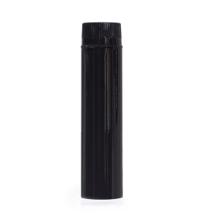 Tuyau de poêle à pellets simple paroi acier émaillé noir diamètre 120 mm de 1 m de long