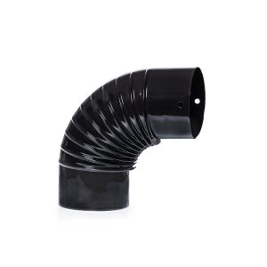 Coude 90° simple paroi noir poêle à bois diamètre 120 mm