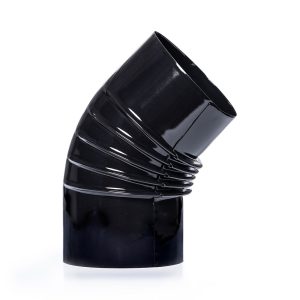 Coude 45° simple paroi noir poêle à bois diamètre 120 mm