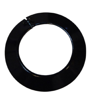 Rosace en acier émaillé noir de diamètre 150 mm