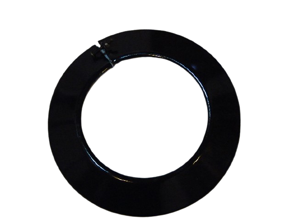 Rosace en acier émaillé noir de diamètre 150 mm