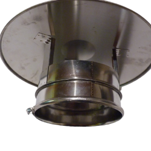 Chapeau de sortie de toit double paroi inox de diamètre 120 mm