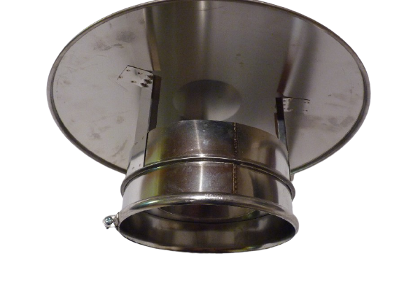 Chapeau de sortie de toit double paroi inox de diamètre 120 mm